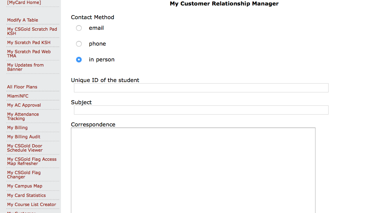 My Customer Relationship Manager